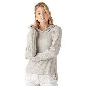 Glyder Rush Gray Lightweight Thermal Waffle Knit Gray Hoodie Women's size S